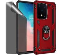 Samsung Galaxy S20 Ultra Case Red Protective Case With Privacy Glass Screen Protector Anti-Spy