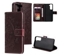 Samsung Galaxy S21 Housse de téléphone portable Flip Case Cover Housse de protection Mandala Brown