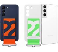 Galaxy S22 S901 Silicone Cover with Strap White EF-GS901TWEGWW