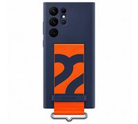 Samsung Galaxy S22 Ultra S908 Silicone Cover with Strap Navy EF-GS908TNEGWW