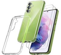 Samsung Galaxy S24 5g Case, With 2 Armor Tempered Glass Films, Never Yellowing Military Standard, Shock Resistant And Scratch Resistant Protective Case Transparent