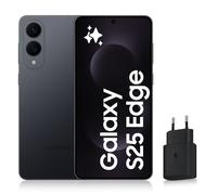 Samsung Galaxy S25 Edge, Smartphone Android 5G avec Galaxy AI, 256 Go, Chargeur Secteur Rapide 25W Inclus, Smartphone déverrouillé, Noir Absolu Titane, Version FR