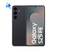 Samsung Galaxy S25 FE 5G SM-S731BZKGEUE, Écran 6.7" Dynamic AMOLED 2X 120Hz, Exynos 2400, 8GB RAM, 256GB, Triple Caméra 50MP, 4900mAh, Double SIM, 5G, Android, IP68, Noir