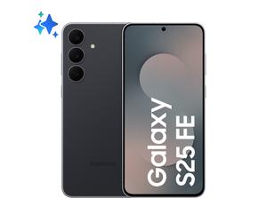 Samsung Galaxy S25 FE 5G SM-S731BZKGEUE, Écran 6.7" Dynamic AMOLED 2X 120Hz, Exynos 2400, 8GB RAM, 256GB, Triple Caméra 50MP, 4900mAh, Double SIM, 5G, Android, IP68, Noir