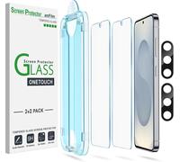 Samsung Galaxy S25 Plus 5g Tempered Glass Screen Protector, 9h Hardness With Camera Lens Protection, Easy Bubble-Free Installation (S25 Plus-6.7 Inch) (Pack Of 2+2)