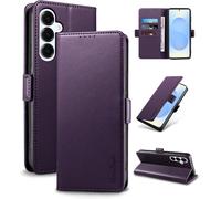 Samsung Galaxy S25 Pluss24 Plus Flip Wallet Case - [Rfid Protection] Luxury Pu Leather Magnetic Case With Kickstand Shockproof Flip Cover Purple