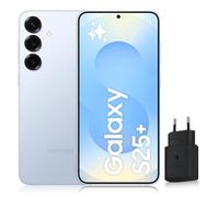 Samsung Galaxy S25+, Smartphone Android 5G avec Galaxy AI, 256 Go, Chargeur secteur rapide 25W inclus, Smartphone déverrouillé, Bleu Clair, Version FR