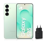 Samsung Galaxy S25, Smartphone Android 5G avec Galaxy AI, 512 Go, Chargeur secteur rapide 25W inclus, Smartphone déverrouillé, Vert d’eau, Version FR