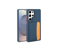 Samsung Galaxy S25 Ultra Case with Card Holder, X-Card, PU Leather Cover Orange