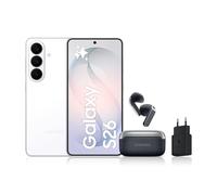 Samsung Galaxy S26, avec Galaxy AI, 256 Go, Blanc Galaxy Buds4, Noir, Chargeurs secteurs Rapides 25W Inclus, Version FR