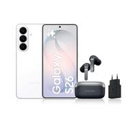 Samsung Galaxy S26, avec Galaxy AI, 256 Go, Blanc Galaxy Buds4 Pro, Noir, Chargeurs secteurs Rapides 25W Inclus, Version FR