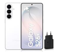 Samsung Galaxy S26+, Smartphone Android 5G avec Galaxy AI, 256 Go, Chargeur Secteur Rapide 25W Inclus, Smartphone déverrouillé, Blanc, Version FR