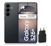 Samsung Galaxy S26+, Smartphone Android 5G avec Galaxy AI, 512 Go, Chargeur Secteur Rapide 25W Inclus, Smartphone déverrouillé, Noir, Version FR