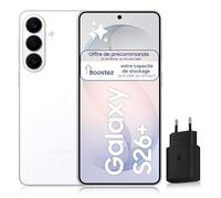 Samsung Galaxy S26+, Smartphone Android 5G avec Galaxy AI, 512 Go, Chargeur Secteur Rapide 25W Inclus, Smartphone déverrouillé, Blanc, Version FR
