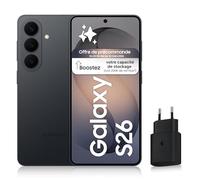 Samsung Galaxy S26, Smartphone Android 5G avec Galaxy AI, 512 Go, Chargeur Secteur Rapide 25W Inclus, Smartphone déverrouillé, Noir, Version FR