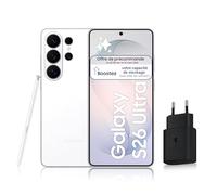 Samsung Galaxy S26 Ultra, Smartphone Android 5G avec Galaxy AI, 1 to, Chargeur Secteur Rapide 25W Inclus, Smartphone déverrouillé, Blanc, Version FR