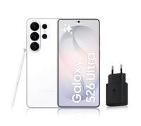 Samsung Galaxy S26 Ultra, Smartphone Android 5G avec Galaxy AI, 256 Go, Chargeur Secteur Rapide 25W Inclus, Smartphone déverrouillé, Blanc, Version FR