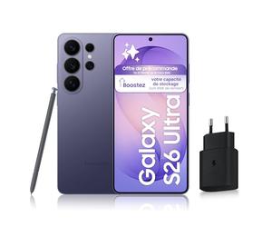 Samsung Galaxy S26 Ultra, Smartphone Android 5G avec Galaxy AI, 512 Go, Chargeur Secteur Rapide 25W Inclus, Smartphone déverrouillé, Violet, Version FR