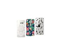 Samsung Galaxy S6 Edge Pack de 3 Coque Compatibles gel souple avec impression fantaisie