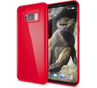 Samsung Galaxy S8 Housse de téléphone portable par NALIA, Slim Silikon Cover TPU Jelly Case Rouge