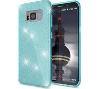 Samsung Galaxy S8 Plus Housse téléphone portable par NALIA, Glitter Silikon Cover Case Protection Turquoise