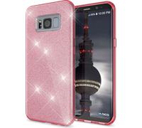 Samsung Galaxy S8 Plus Housse téléphone portable par NALIA, paillettes silicone Cover Case Protection Rose