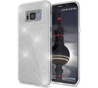 Samsung Galaxy S8 Plus Housse téléphone portable par NALIA, paillettes silicone Cover Case Protection Silver