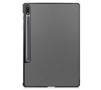Samsung Galaxy Tab S7 Plus / FE / Lite Etui à trois volets cuir PU / PC gris