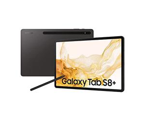 Samsung Galaxy Tab S8+, 12,4 pouces, 128 Go de stockage interne, 8 Go de RAM, Wi-Fi, tablette Android avec S Pen, Graphite, inclut une garantie du fabricant de 36 mois [exclusivité Amazon]