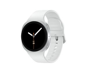 Samsung Galaxy Watch 8 SM-L320NZSADBT : AMOLED 1.3" 438x438, 2GB RAM, 32GB Flash, GPS, Wi-Fi, Bluetooth 5.3, Wear OS, Boîtier Aluminium 40mm Argent, Bracelet Blanc