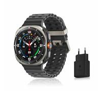 Samsung Galaxy Watch Ultra (2025), Montre Connectée, Bouton d'action, Galaxy AI, GPS Double fréquence 4G, 47mm, Argent Titane, Chargeur Secteur Rapide 25W Inclus, Version FR