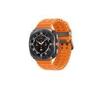 Samsung Galaxy Watch Ultra - titane - montre intelligente avec bande marine - de couleur orange - 32 Go - gris titane
