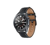 Samsung Galaxy Watch3 Montre connectée Bluetooth, boîtier 45 mm Acier, Bracelet en Cuir, détection de Chute, Suivi du Sport, 53,8 g, Batterie 340 mAh, IP68, Mystic Black Version FR