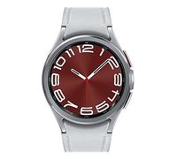 Samsung Galaxy Watch6 Classic - 43 mm - intelligente Uhr mit Band - Hybrid-Eco-Leder - Silber - Bandgröße: S/M - Anzeige 3.33 cm (1.3")