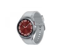Samsung Galaxy Watch6 Classic - 43 mm - intelligente Uhr mit Band - Hybrid-Eco-Leder - Silber - Bandgröße: S/M - Anzeige 3.33 cm (1.3")
