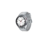 Samsung Galaxy Watch6 Classic 47mm Argent 4G, Écran Tactile, Wear OS, Batterie 425mAh, Boîtier Acier Inoxydable, Bracelet Gris, IP68, MIL-STD-810H