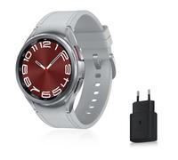 Samsung Galaxy Watch6 Classic Montre Connectée avec Chargeur, Suivi de Santé, Suivi Sportif, Charge rapide, Bluetooth, 43mm, Argent, Exclusivité Amazon Version FR