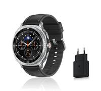 Samsung Galaxy Watch8 Classic, Montre Connectée, Couronne rotative, Galaxy AI, Coach Sommeil, Coach Running, Bluetooth, 46mm, Noir, Chargeur Secteur Rapide 25W Inclus, Version FR