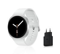 Samsung Galaxy Watch8, Montre Connectée, Coach Running, Coach Sommeil, Galaxy AI, Bluetooth, 44mm, Argent, Chargeur Secteur Rapide 25W Inclus, Version FR