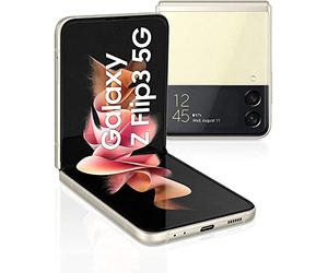 Samsung Galaxy Z Flip3 5G 128 Go Version Française, smartphone Android pliable, débloqué, Ecouteurs inclus, crème