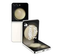 Samsung Galaxy Z Flip5 Smartphone pliable AI Android sans contrat, téléphone portable, 256 Go, longue durée de vie de la batterie, design pliable, Crème