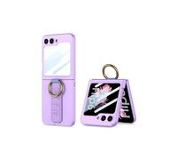 Samsung Galaxy Z Flip6 Case with Camera Protection and Ring Holder Flip Cover Lilac