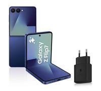 Samsung Galaxy Z Flip7, Smartphone Android 5G avec Galaxy AI, 256 Go, Chargeur Secteur Rapide 25W Inclus, Smartphone déverrouillé, Bleu Nuit, Version FR