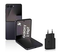 Samsung Galaxy Z Flip7, Smartphone Android 5G avec Galaxy AI, 256 Go, Chargeur Secteur Rapide 25W Inclus, Smartphone déverrouillé, Noir Absolu, Version FR