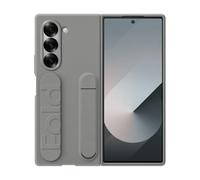 Samsung Galaxy Z Fold6 Coque en Silicone avec Support Gris