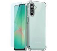 Samsung GP-FPA266AEG - Coque de protection pour téléphone portable - polyuréthanne thermoplastique (TPU) - transparent - avec Protecteur d'écran en verre trempé - pour Galaxy A26 G