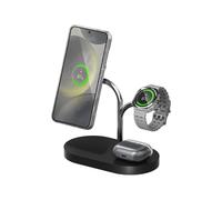 Samsung GP-PWU024WIABW chargeur d'appareils mobiles Casque, Smartphone, Smartwatch Noir, Argent USB Recharge sans fil Intérieure