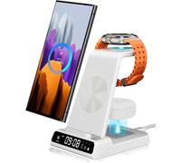 Samsung Induction Charger, 3 In 1 Wireless Charging Station For Galaxy S25/S24 Ultra/S23 Ultra/S23+, Watch Charger For Galaxy Watch 7/6/6 Classic/Buds 2/Pro