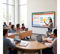 Samsung Interactive WAFX-P 4K 75 pouces Écran interactif 4K sous Android 15 de 75 pouces avec caméra 48 MP, micro longue portée et outils