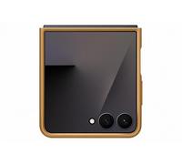 Samsung Kindsuit EF-VF766 Étui de Protection pour Smartphone Galaxy Z Flip7, Aspect Cuir, Anti-Rayures, Camel